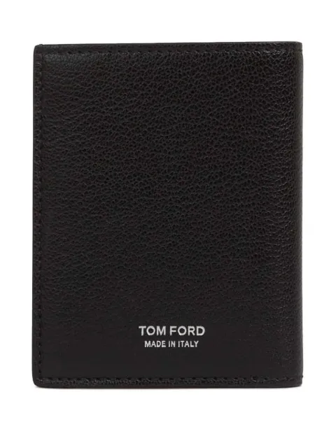TOM FORD embossed-logo foldable leather cardholder