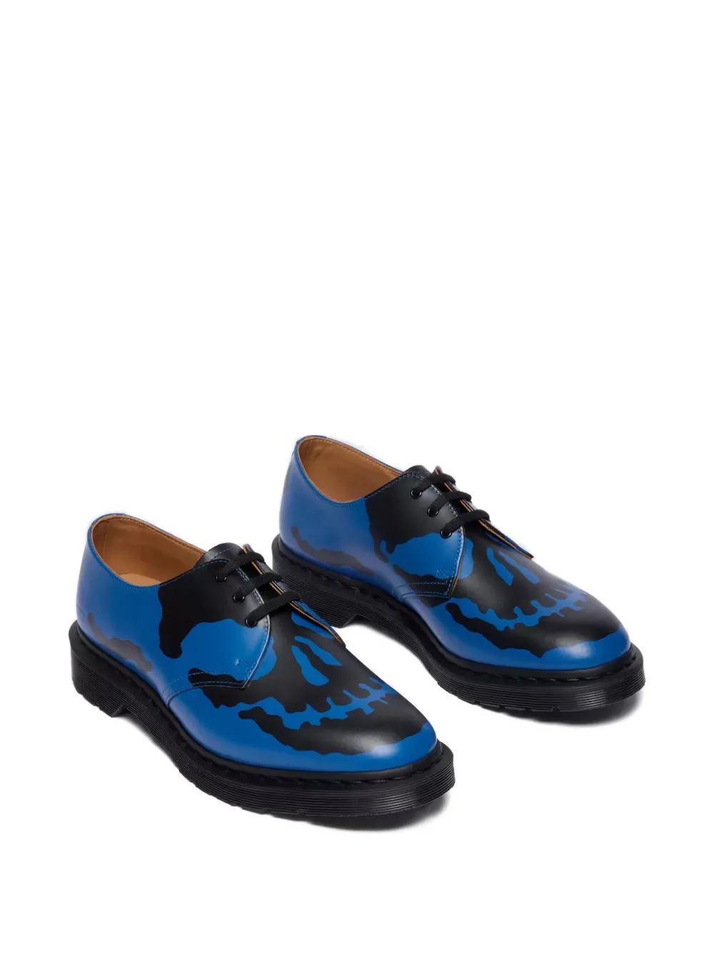 Dr. Martens 1461 skull-print dery shoes Blauw