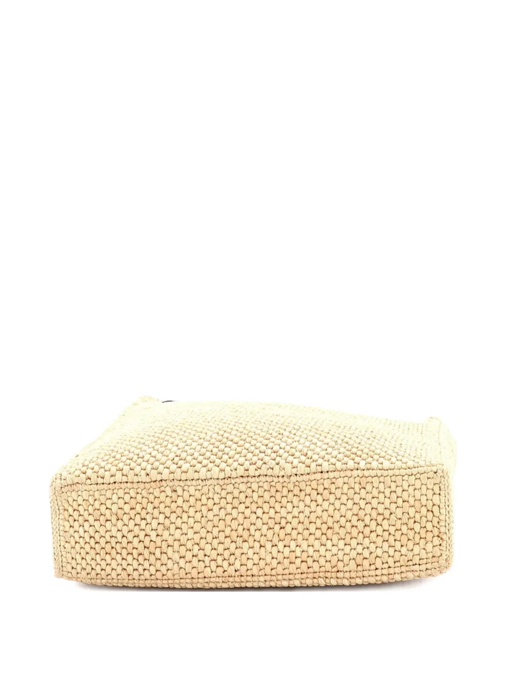 Pre-owned Loewe A4 Raffia And Leather North South Tote Bag In Brown