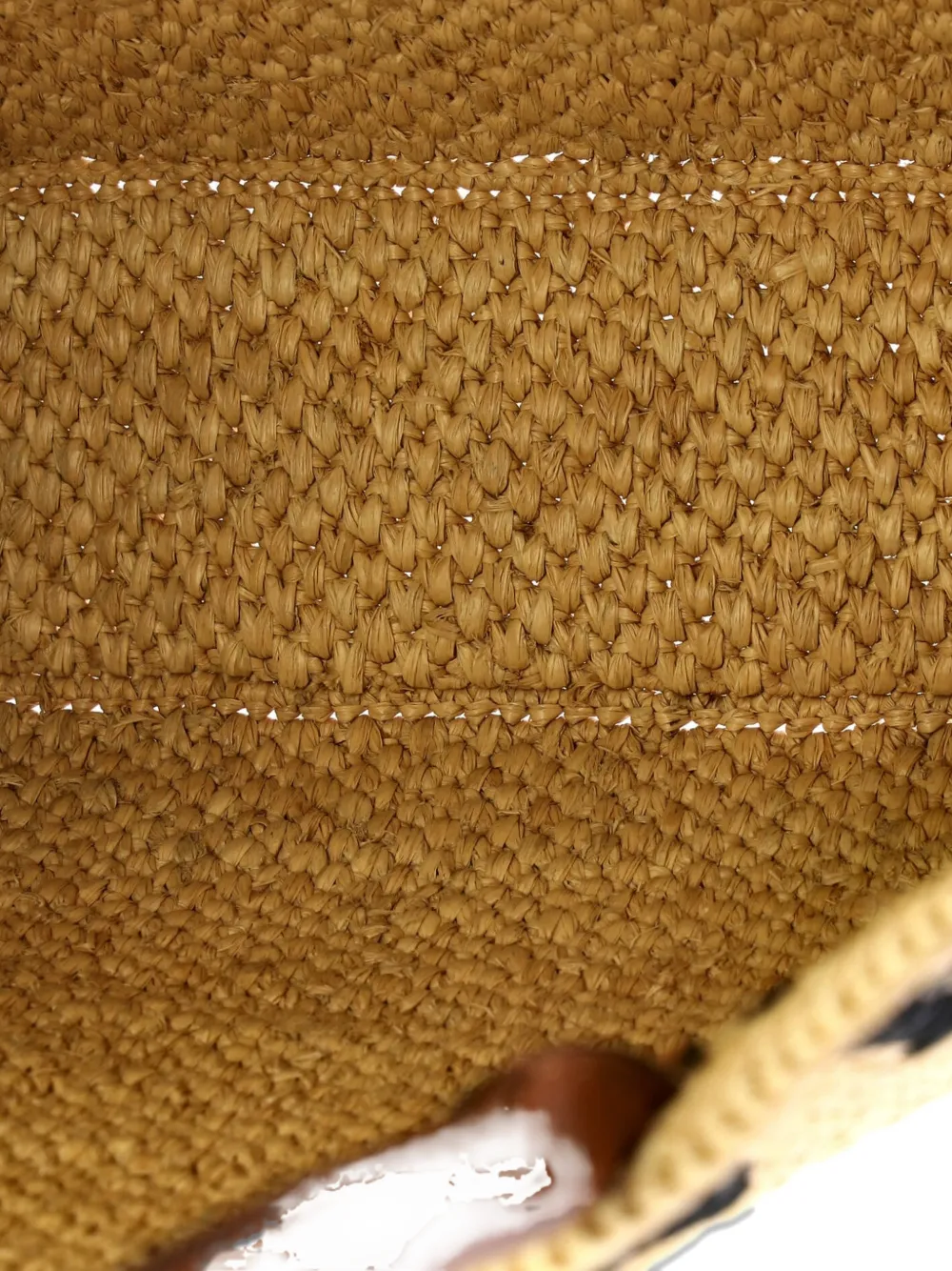 Pre-owned Loewe A4 Raffia And Leather North South Tote Bag In Brown