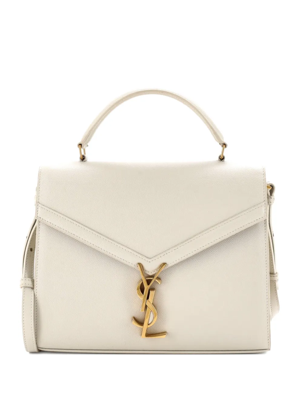 Saint Laurent Pre-Owned Cassandra Top Handle Bag Leather Medium satchel | White | Image 1