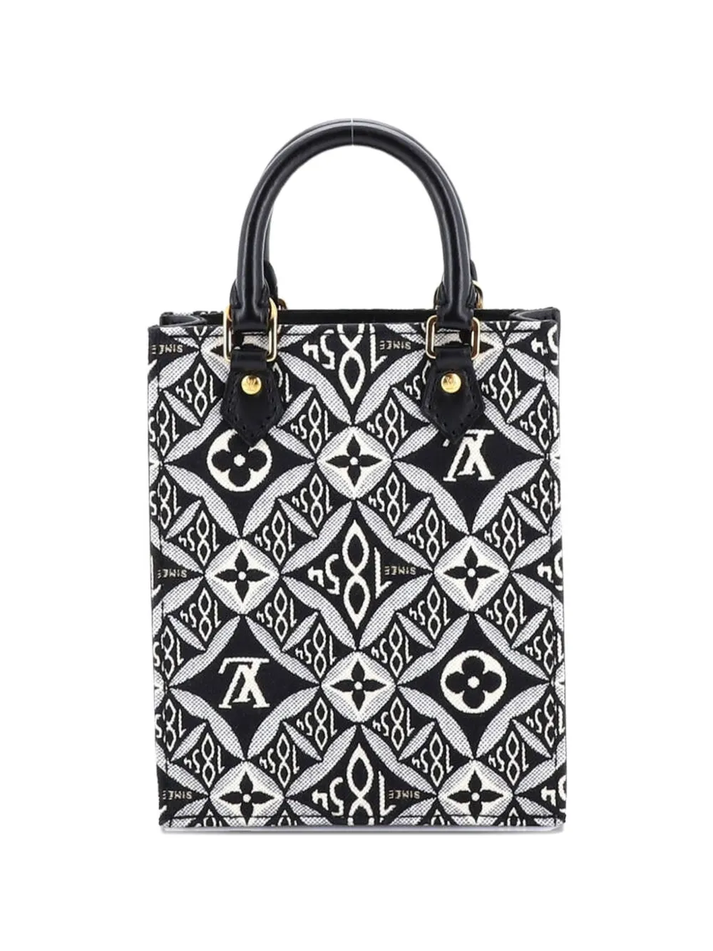 Louis Vuitton Pre-Owned Petit Sac Plat Bag Limited Edition Since 1854 Monogram Jacquard crossbody bag - Nero