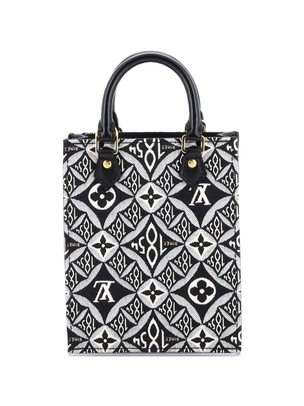 Louis Vuitton Pre-Owned Petit Sac Plat Bag Limited Edition Since 1854 Monogram Jacquard crossbody bag - Nero