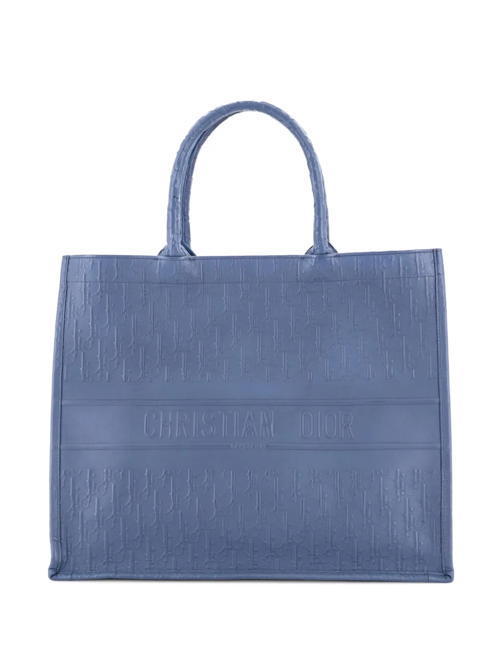 Christian Dior Pre-Owned Book Oblique Embossed Calfskin Large tote bag - Blu