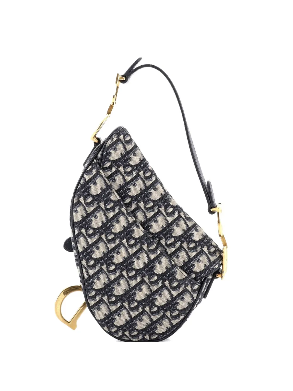 Christian Dior Pre-Owned Mini Oblique Schultertasche aus Canvas - Blau