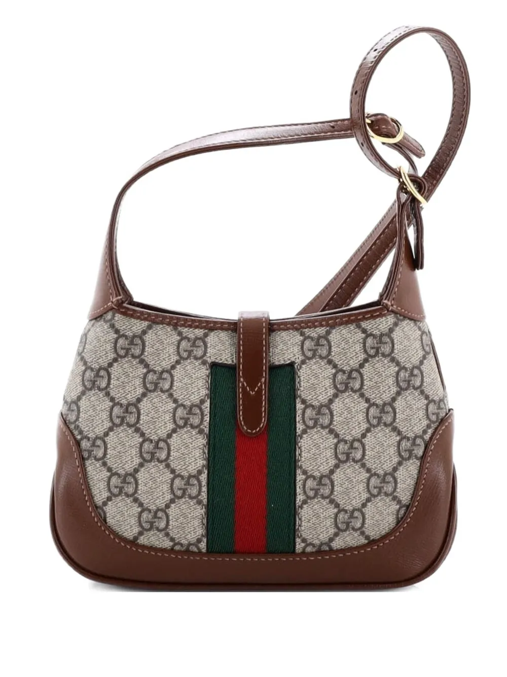 Gucci Pre-Owned Jackie 1961 GG Coated Canvas Mini hobo bag - Marrone