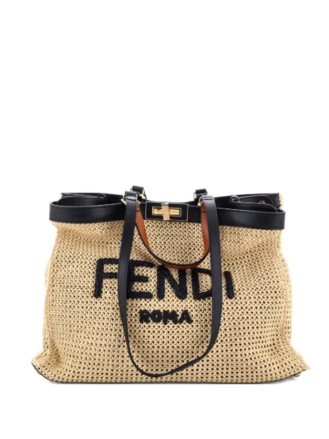 Fendi Pre-Owned sac cabas Peekaboo X-Raffia médium
