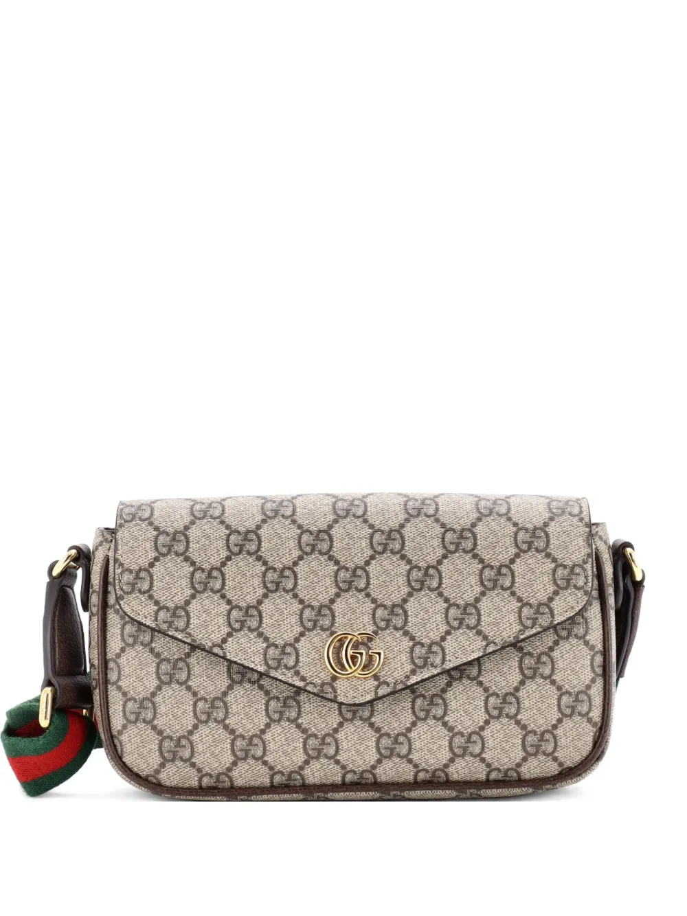 Gucci Pre-Owned Ophidia Envelope Flap GG Coated Canvas Mini shoulder bag - Marrone