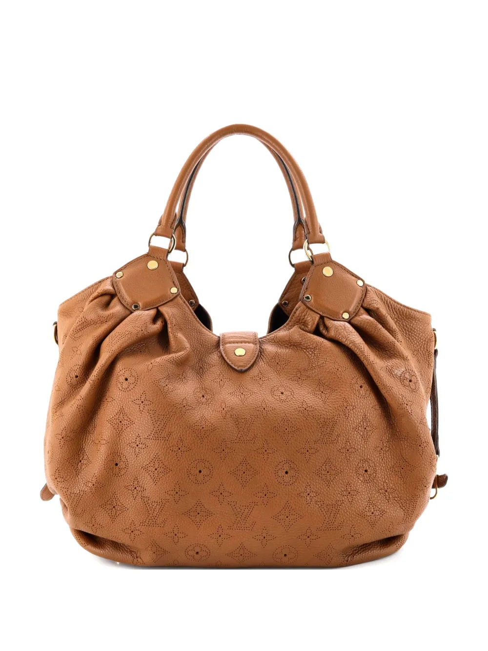 Louis Vuitton Pre-Owned XL Mahina Leather hobo bag - Marrone