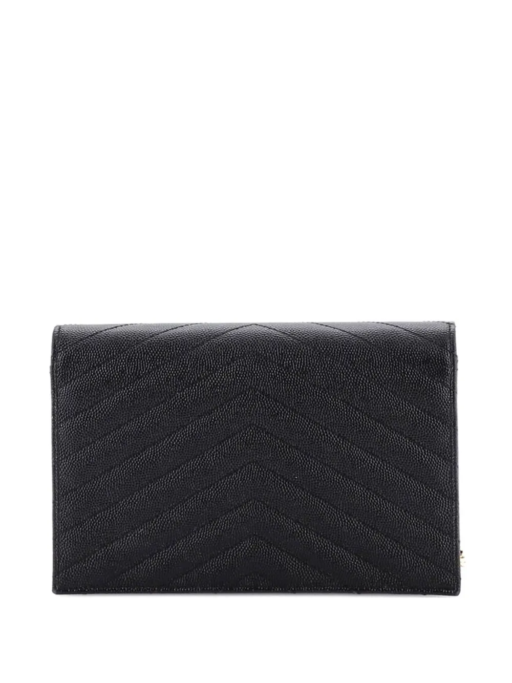 Saint Laurent Pre-Owned Classic Monogram Wallet on Chain Matelasse Chevron Leather Small crossbody bag | Pre-Owned | Image 2