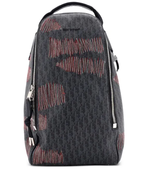 Christian Dior Pre-Owned Sling Stitched Darklight Coated Canvas backpack