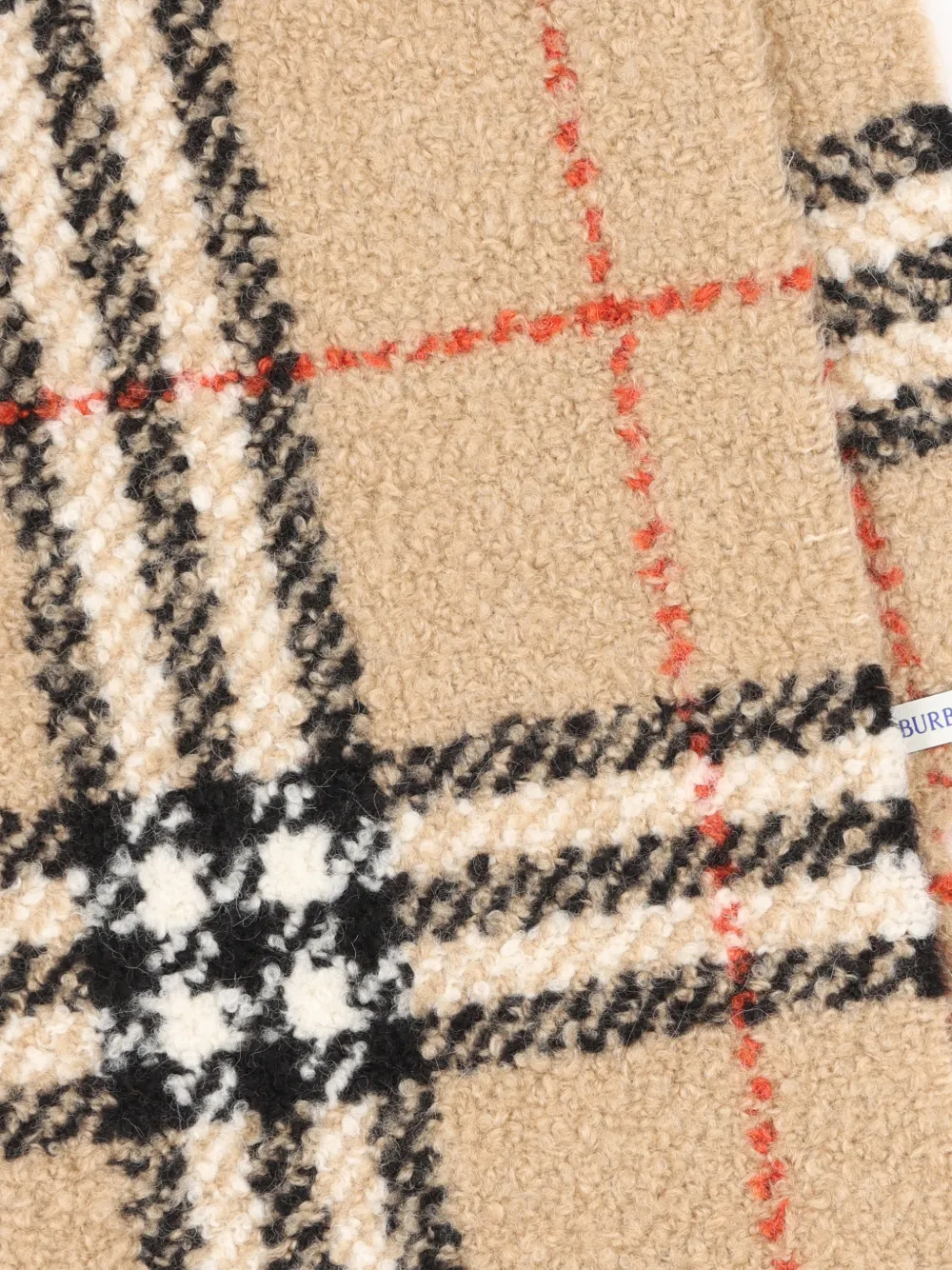 Burberry checked fringed scarf - Beige