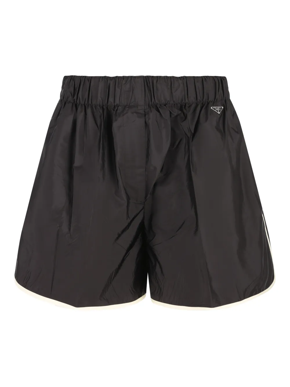 Prada elasticated-waistband trim shorts - Nero