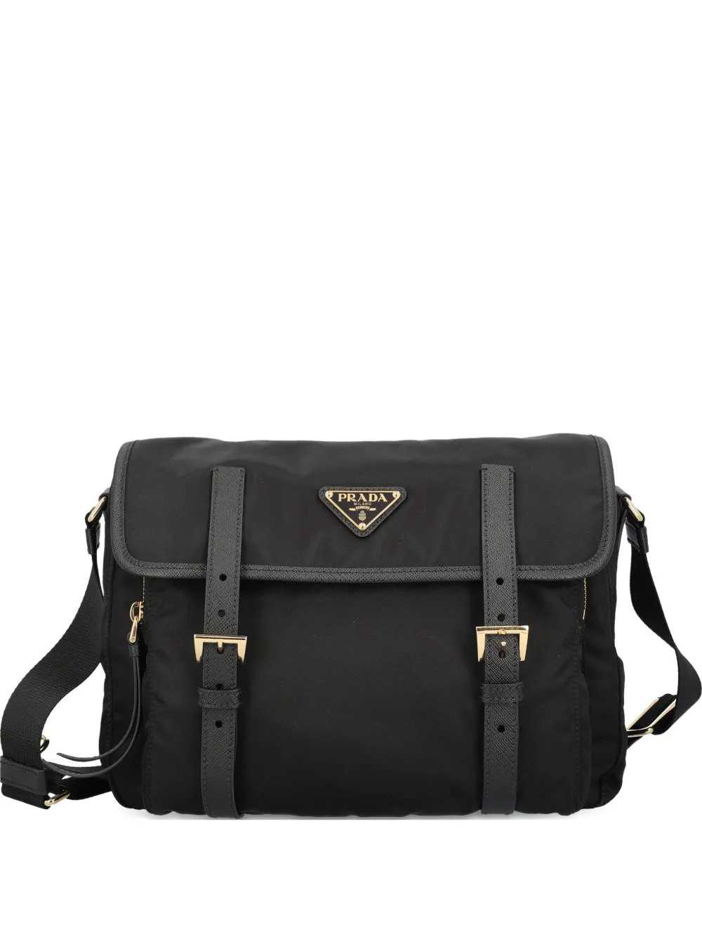 Prada buckle strap shoulder bag - Nero