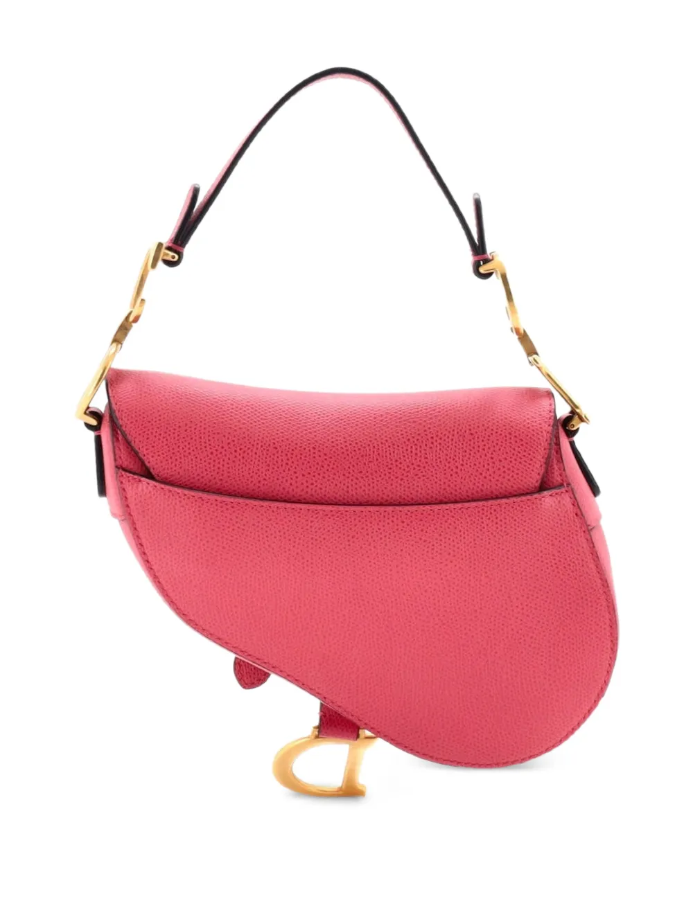新品未使用現行品　ディオール　DIOR ショルダー　サドルバッグ 金具 ピンク Christian Dior Pre-Owned サドル ハンドバッグ レザー ミニ