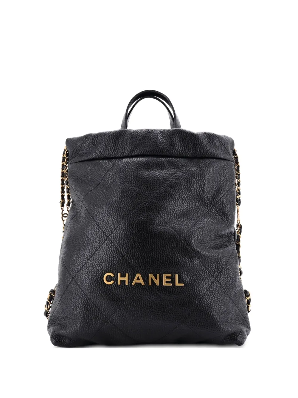 CHANEL Pre-Owned 22 Chain Quilted Calfskin Medium backpack - Nero