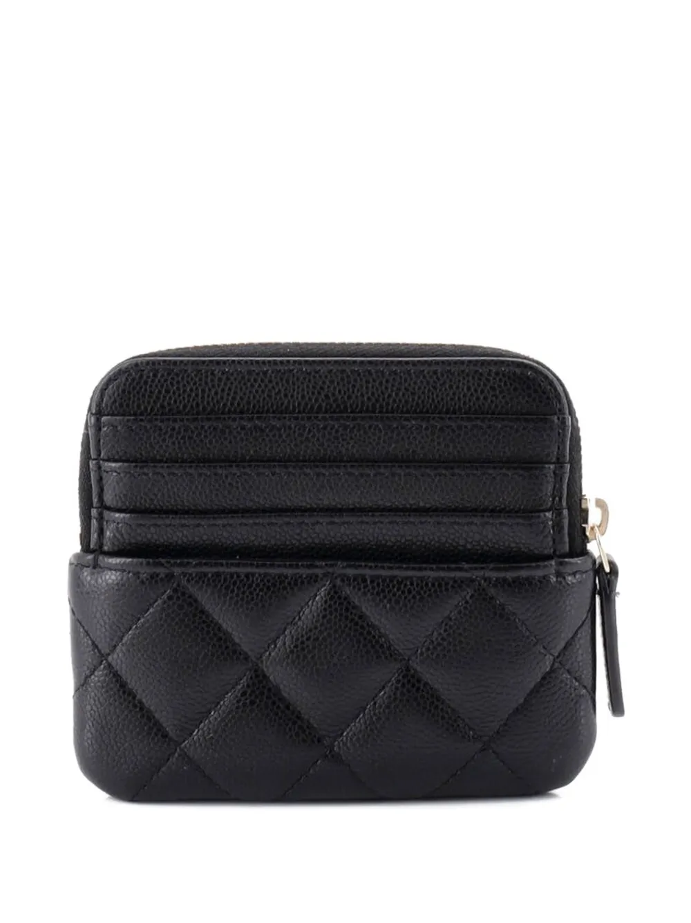CHANEL Pre-Owned Square Zip Around Card Holder Wallet Quilted Caviar small wallets | Image 2