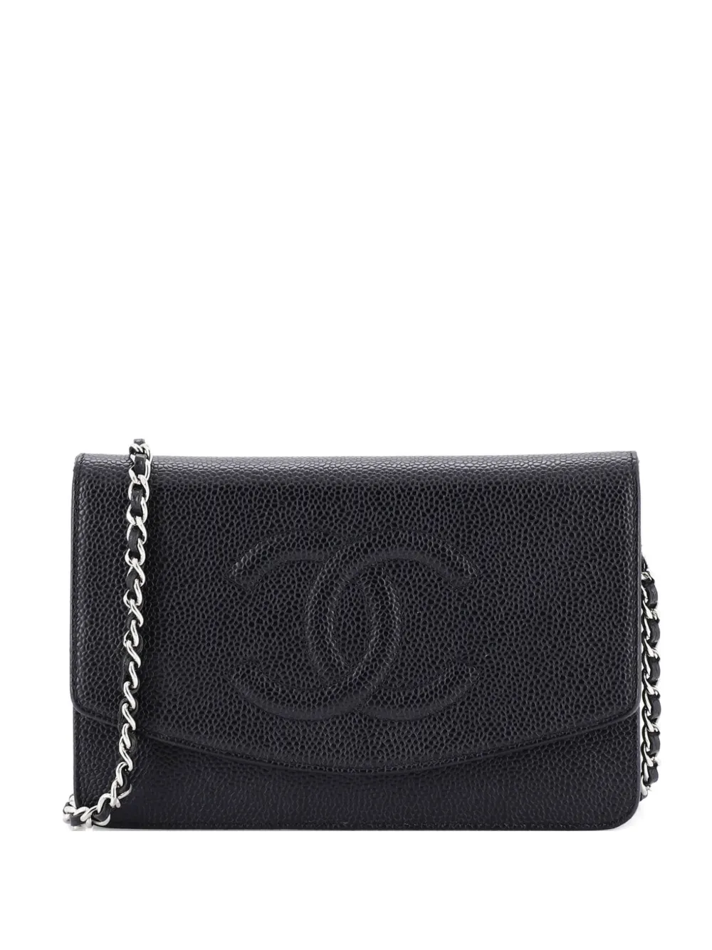 CHANEL Pre-Owned Timeless Wallet on Chain Caviar crossbody bag - Nero