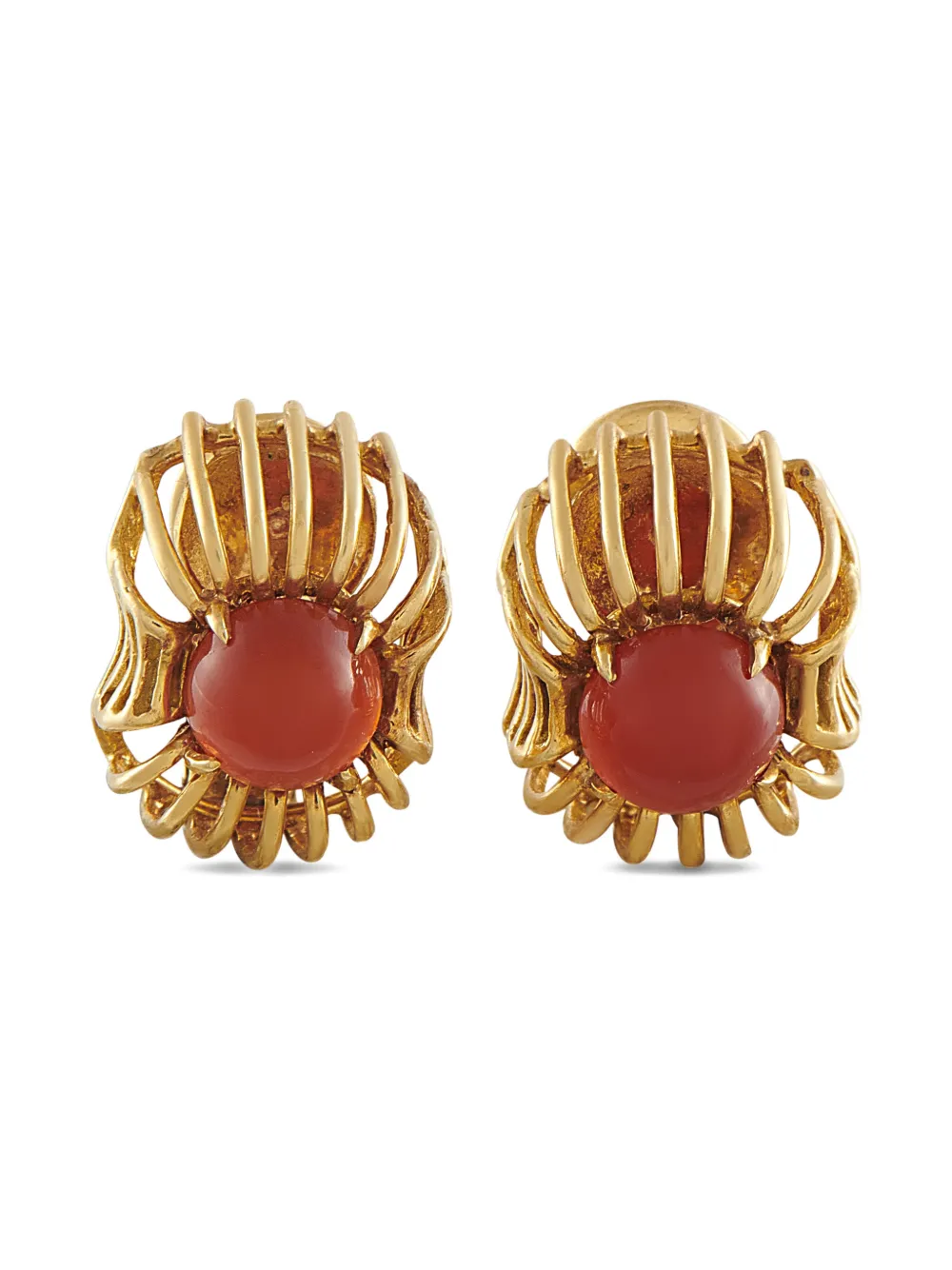 David Webb cornelian earrings - Oro