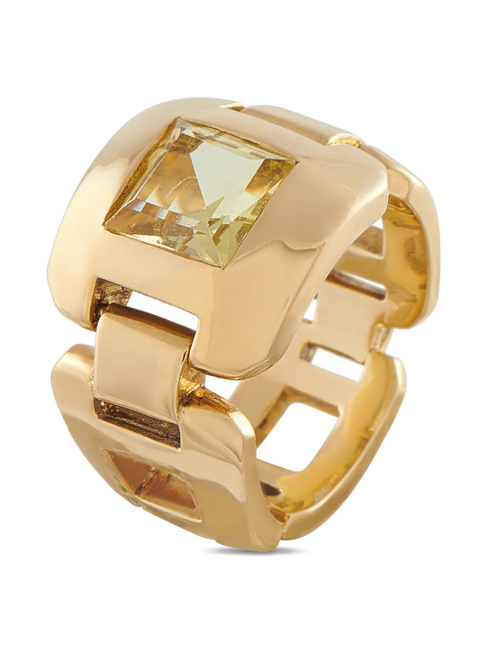 Hermès Pre-Owned Ring mit Zitrin - Gold