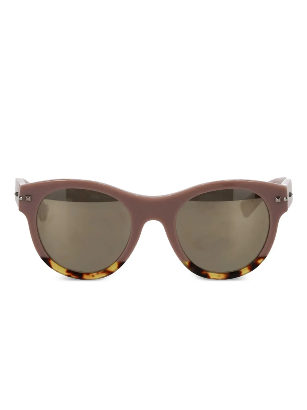 VALENTINO GARAVANI EYEWEAR tortoiseshell rockstud sunglasses - Rosa