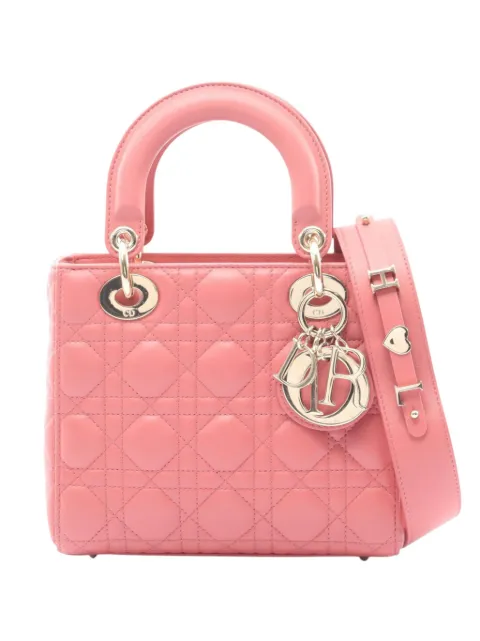 Christian Dior Pre-Owned 2010-2025 Small Lambskin Cannage My ABCDior Lady Dior satchel