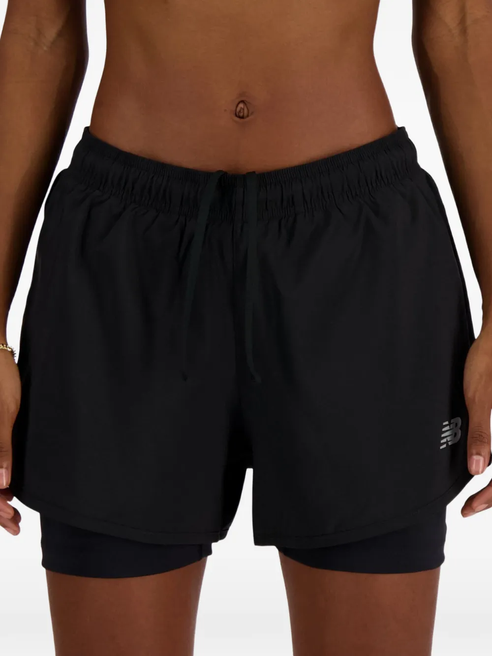 New Balance Sport Essential 2-in-1 3" shorts Zwart
