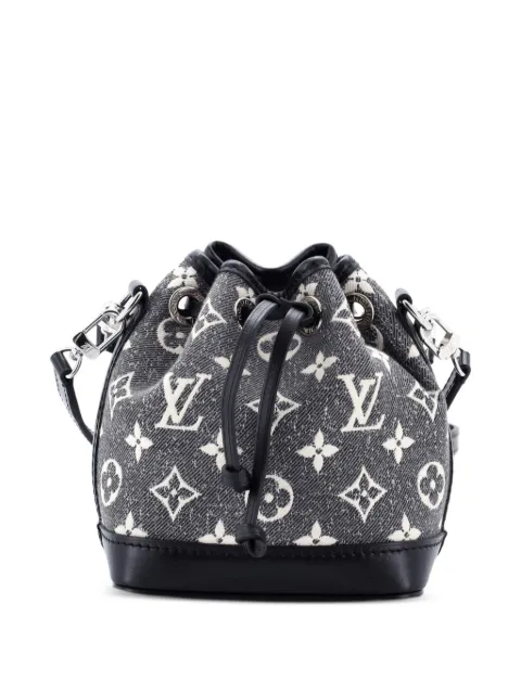 Louis Vuitton Pre-Owned Noe NM Handbag Monogram Jacquard Denim Nano bucket bag