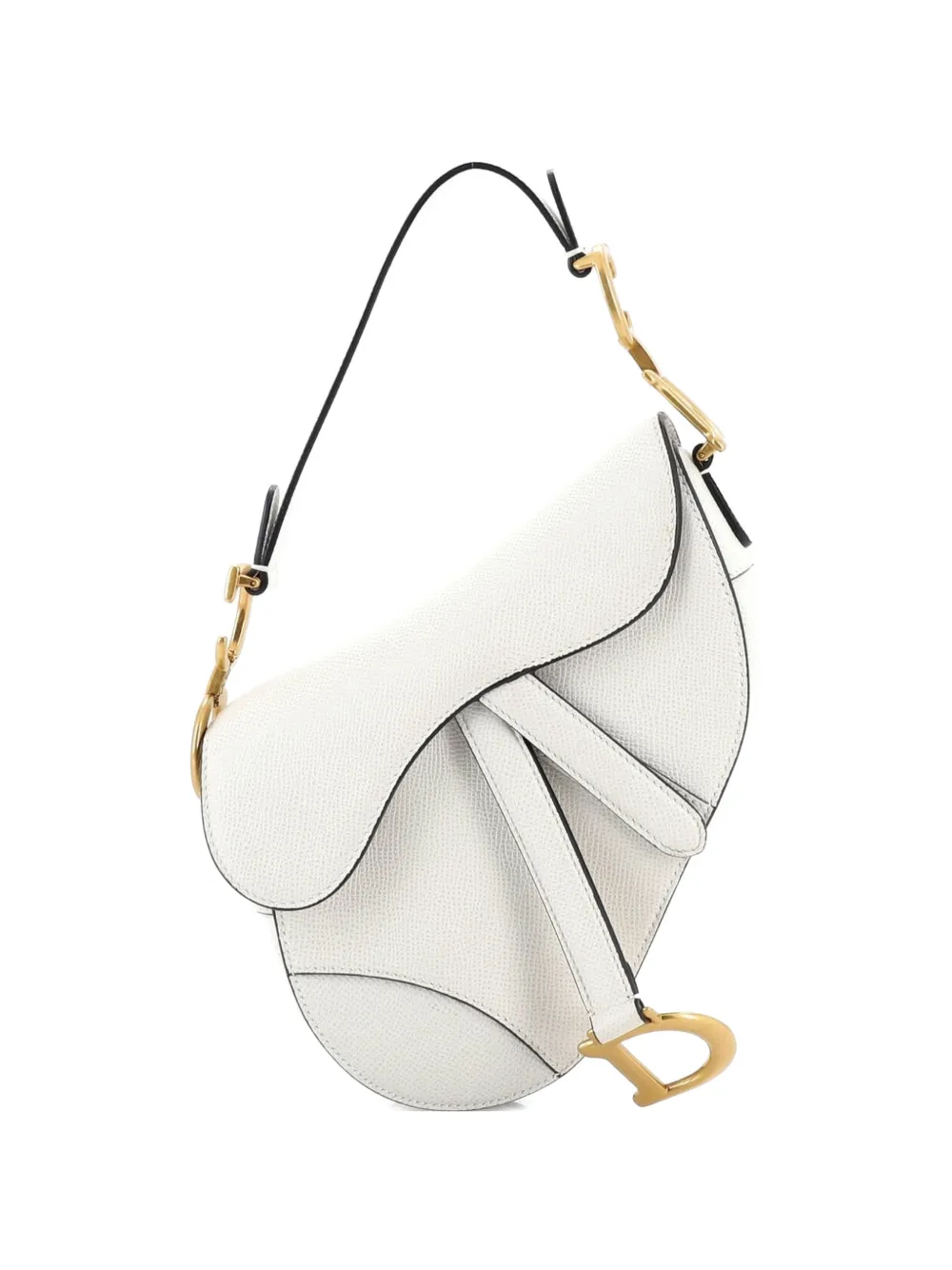 Christian Dior Pre-Owned Saddle Handbag Leather Mini shoulder bag - Bianco