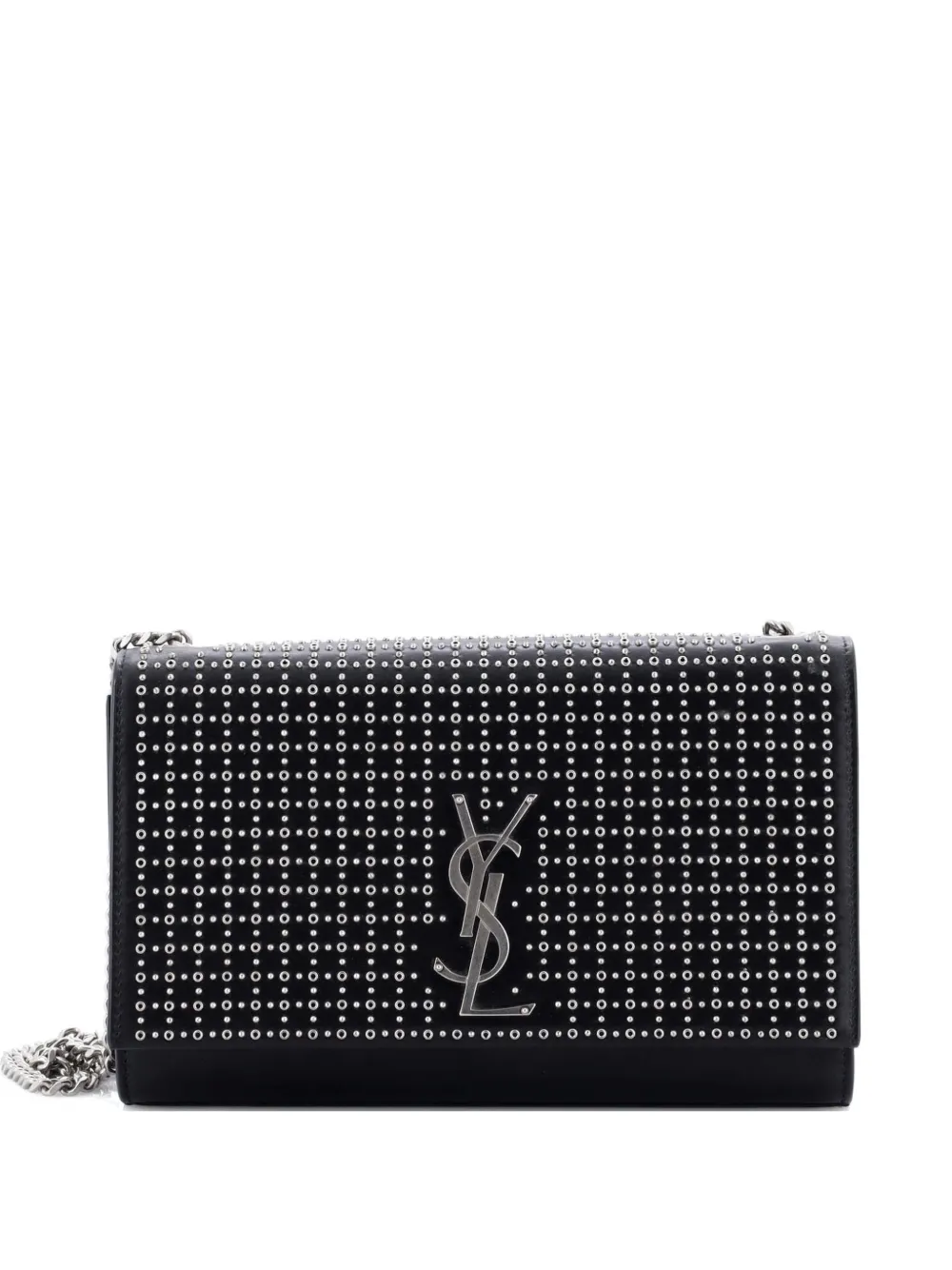 Saint Laurent Pre-Owned Classic Monogram Studded Leather Medium crossbody bag - Nero
