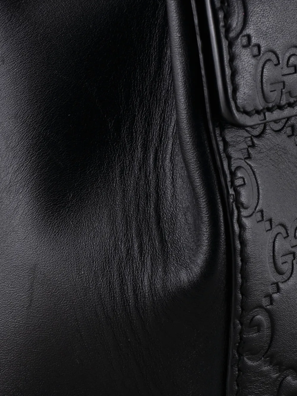 Pre-owned Gucci Padlock Ssima Leather Mini Backpack In Black