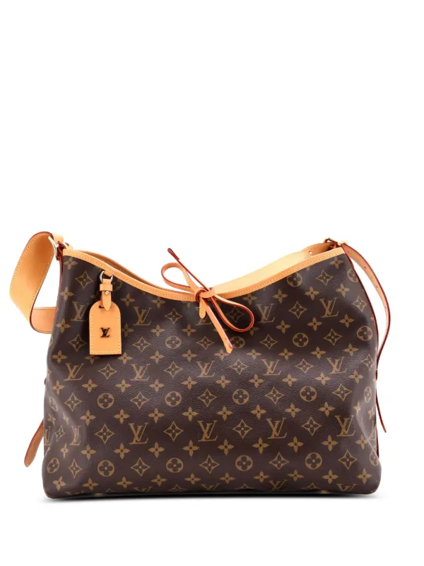 バッグ Louis Vuitton Monogram Hobo Bag Louis Vuitton Pre-Owned CarryAll Monogram Canvas MM Hobo Bag