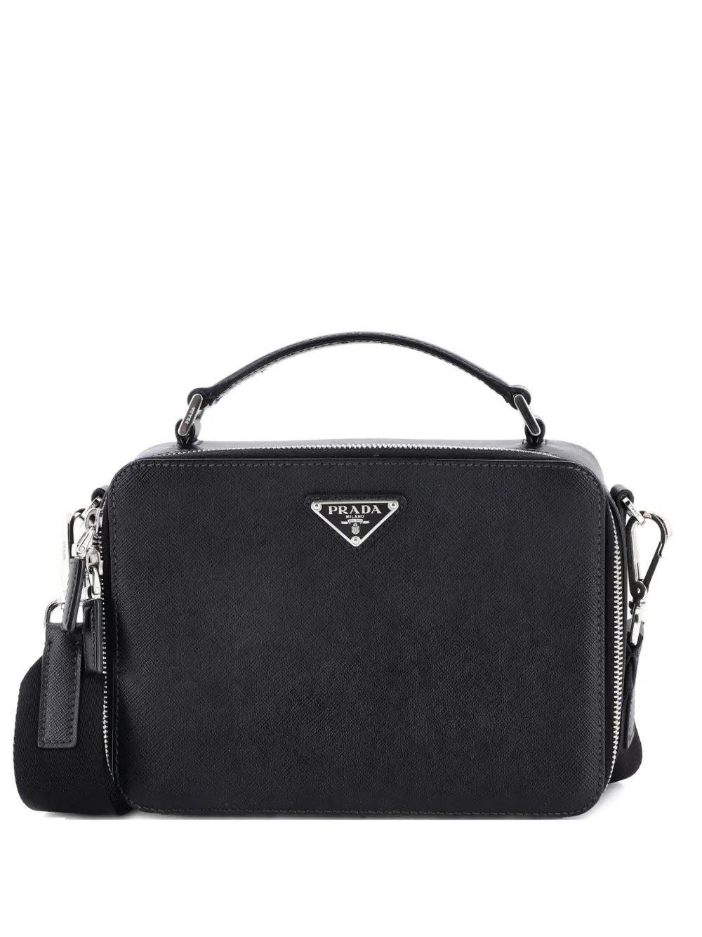 Prada Pre-Owned Brique Saffiano Leather Small crossbody bag - Nero