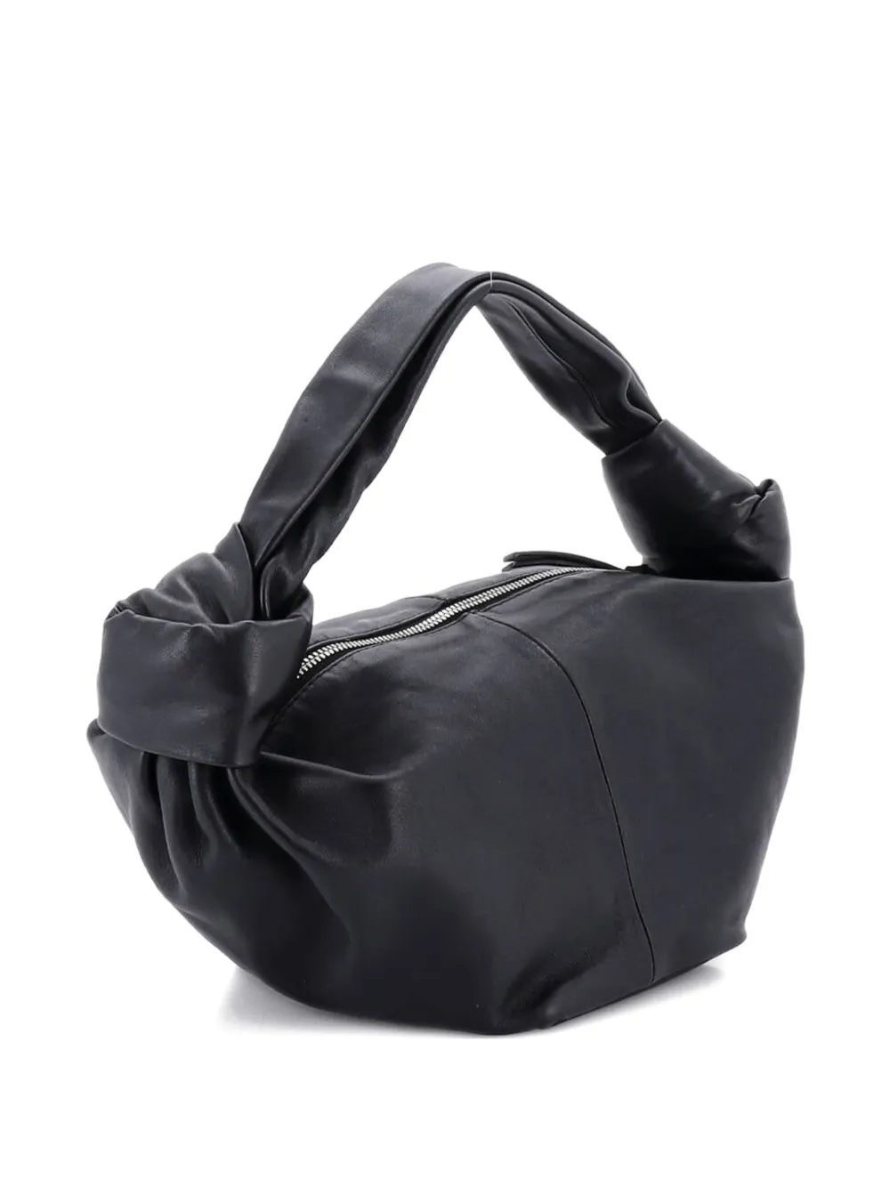 Bottega Veneta Pre-Owned Double Knot Leather Mini hobo bag - Nero