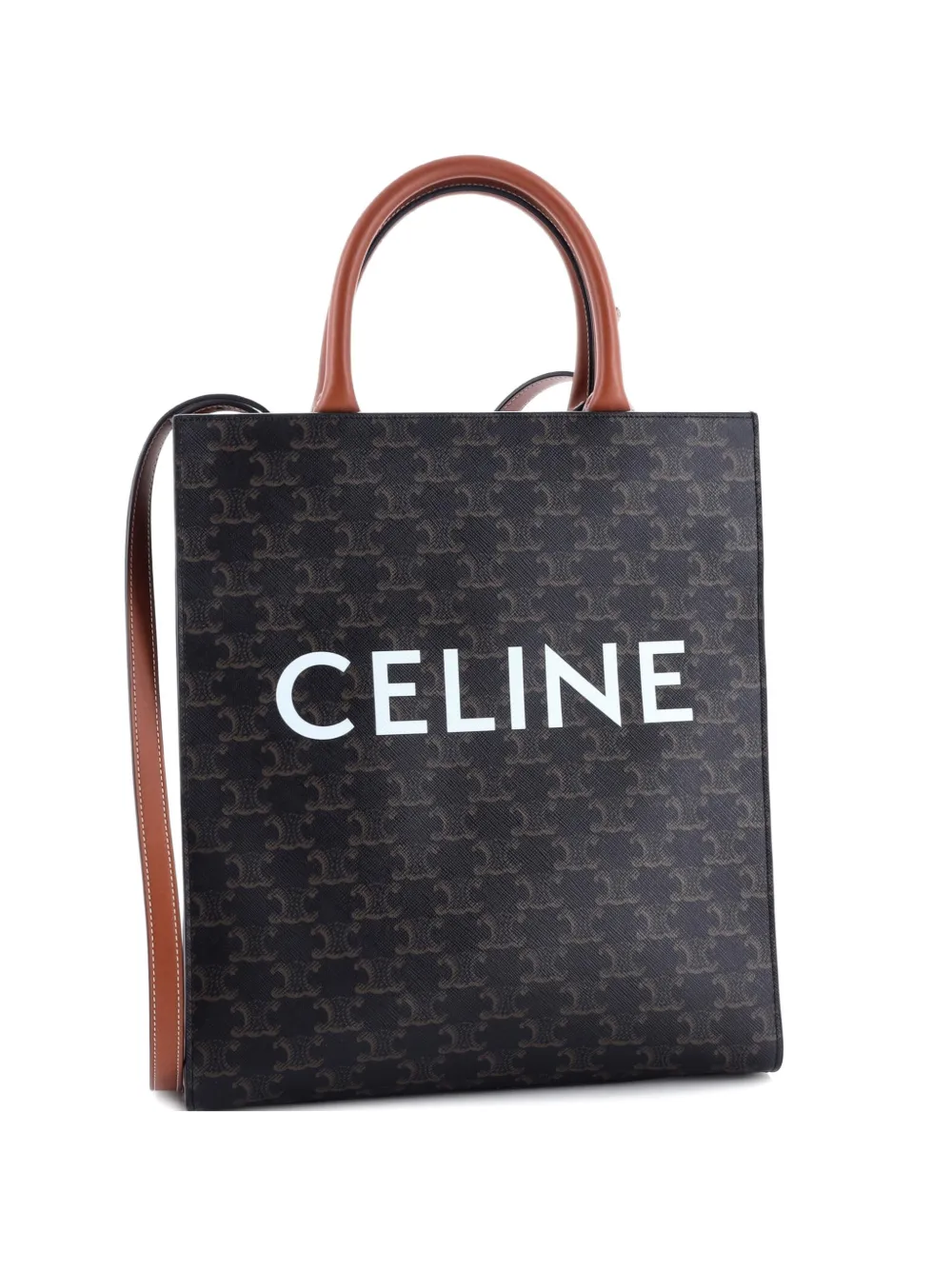 Celine Pre-Owned Vertical Cabas Triomphe Coated Canvas Small tote bag | marrón | Image 1