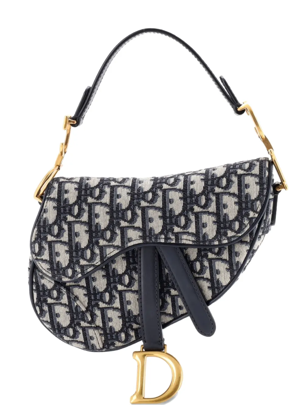 Christian Dior Pre-Owned Saddle Handbag Oblique Canvas Mini shoulder bag - Blu