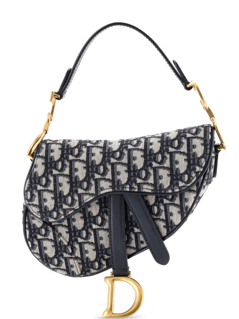 Christian Dior Pre-Owned Saddle Handbag Oblique Canvas Mini shoulder bag - Blu