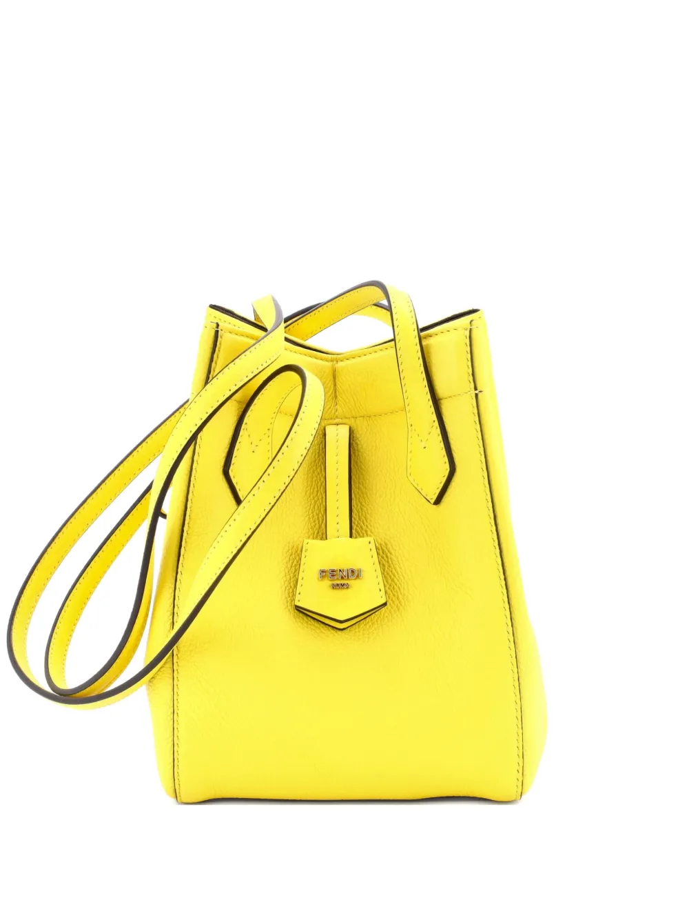 Fendi Pre-Owned Origami Leather Mini tote bag - Giallo
