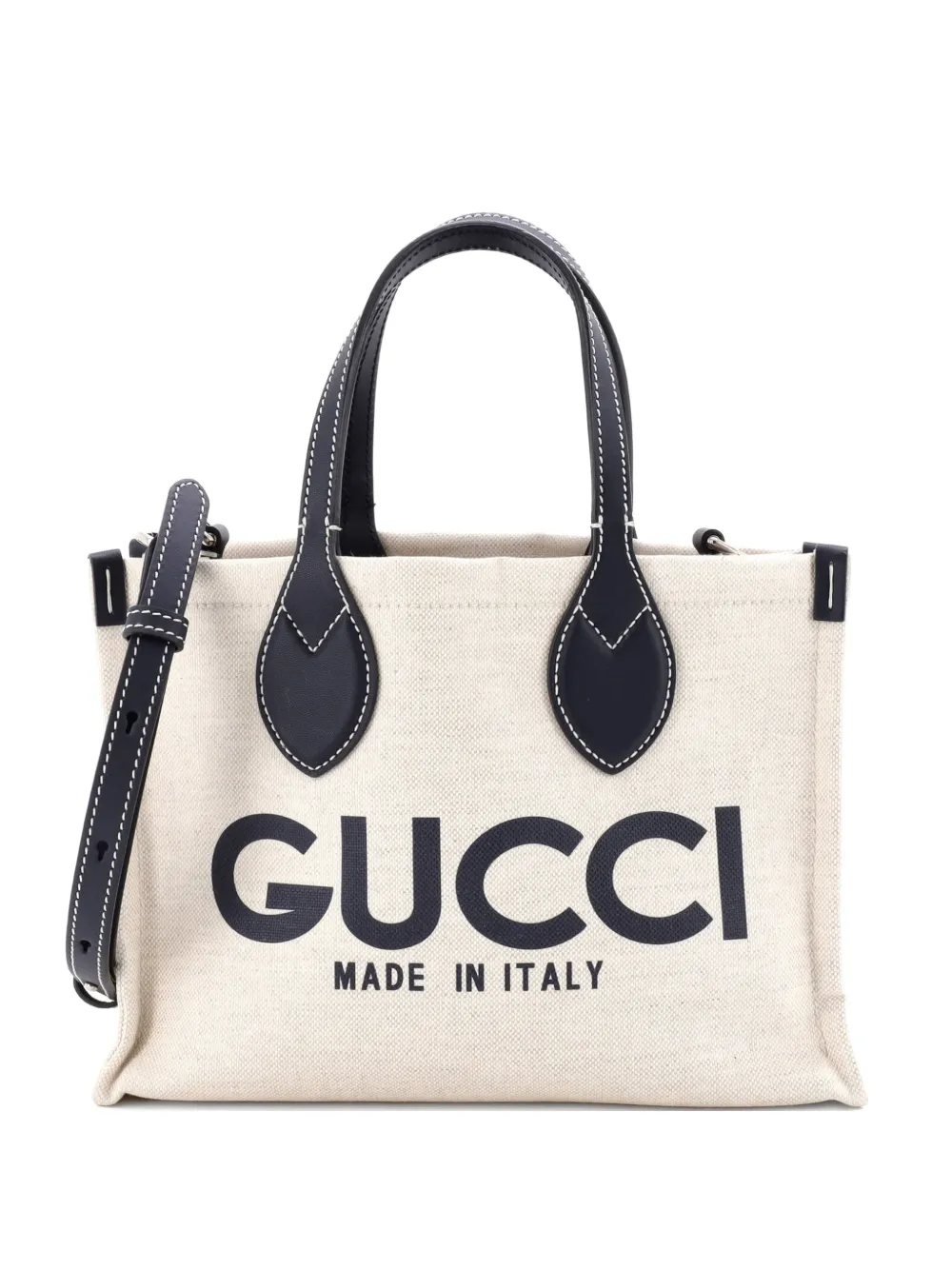 Gucci Pre-Owned Logo Shopper Tote Printed Canvas Small shoulder bag - Blu