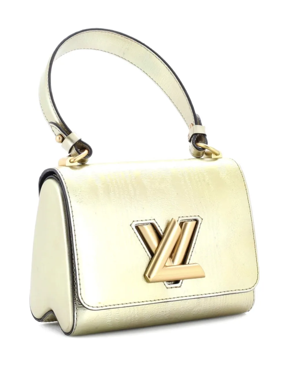 Twist Handbag Gravity Gold Calfskin Pm Satchel