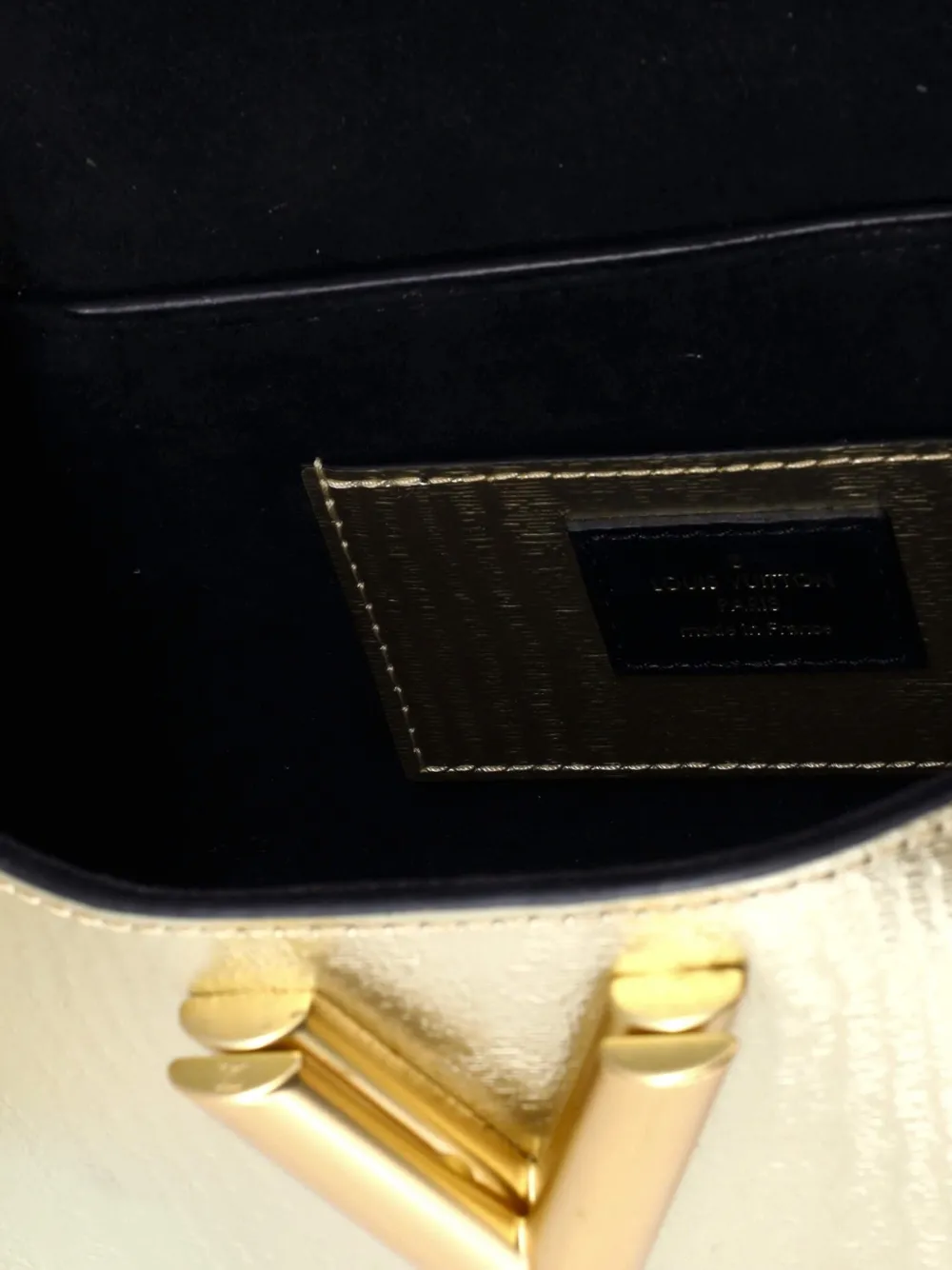 Twist Handbag Gravity Gold Calfskin Pm Satchel