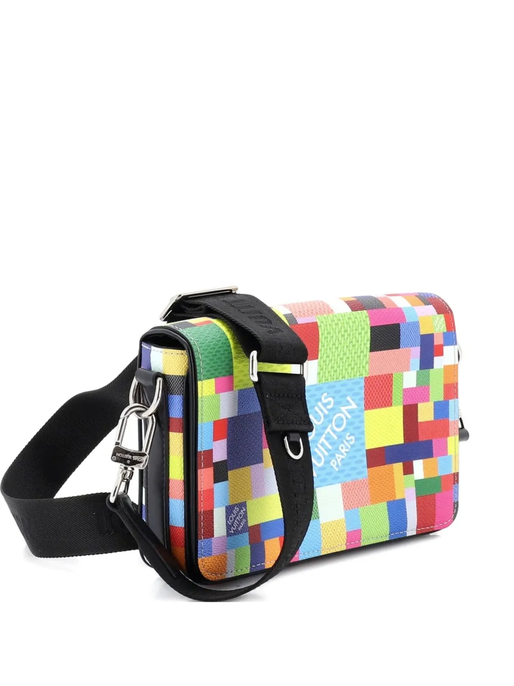 Pre-owned Louis Vuitton Studio Messenger Bag Limited Edition Multicolor Damier Graphite 3d Crossbody Bag