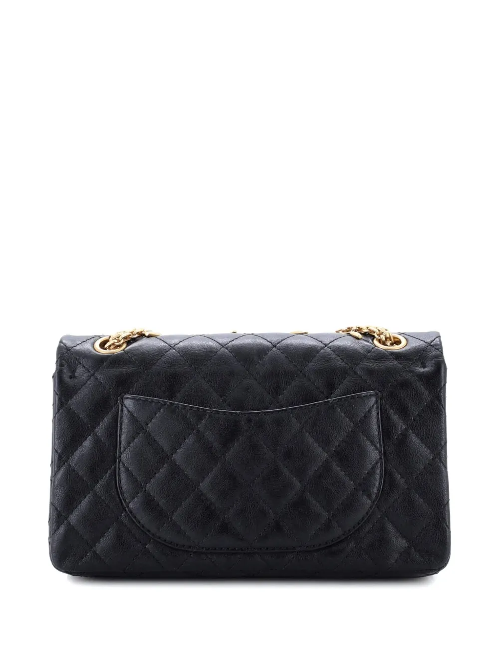 Pre-owned Chanel Brasserie Charms Reissue 2.55 Flap Bag Quilted Calfskin 225 Shoulder Bag In Black