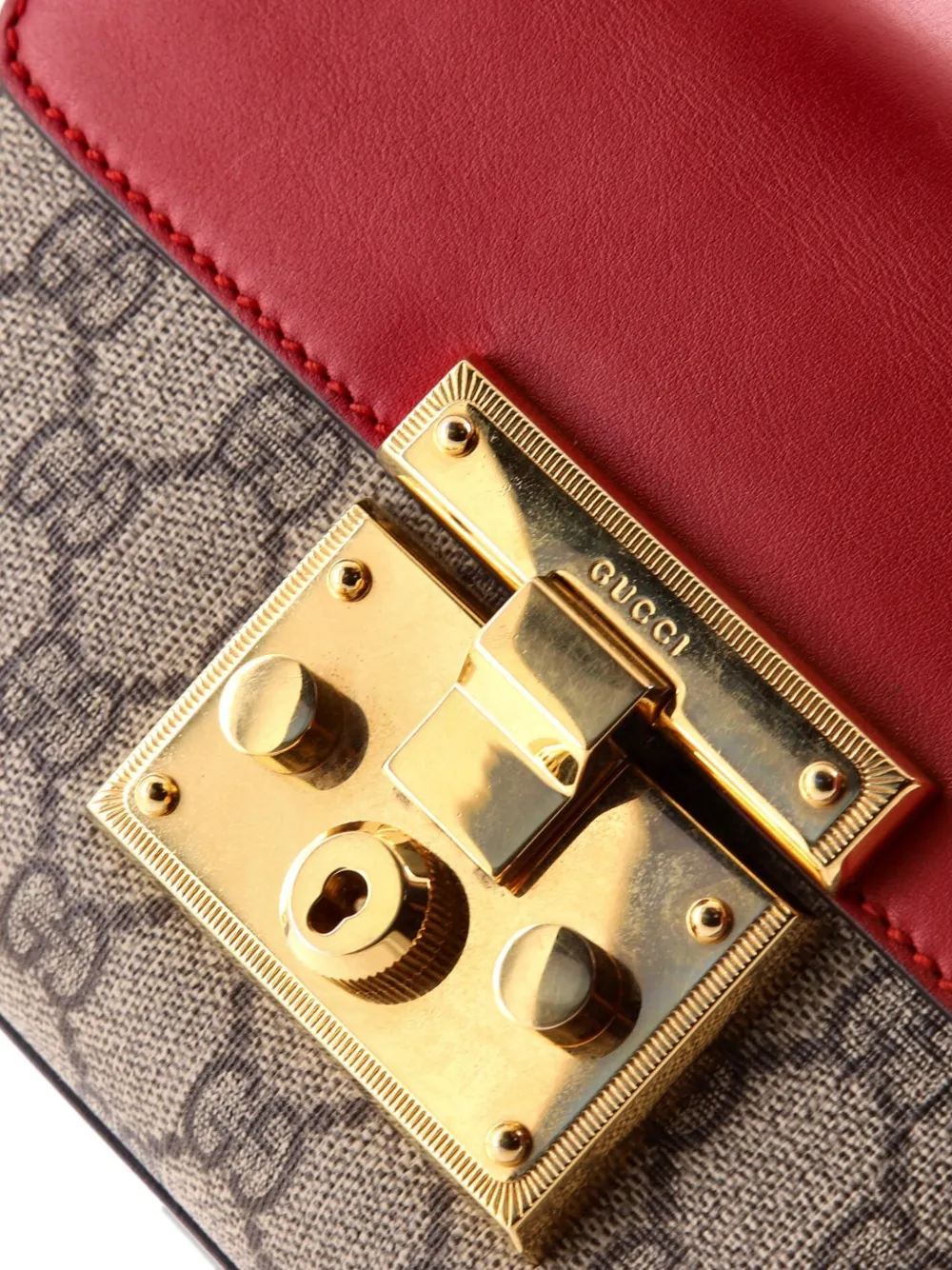 Padlock Shoulder Bag GG Coated Canvas and Leather Small crossbody bag