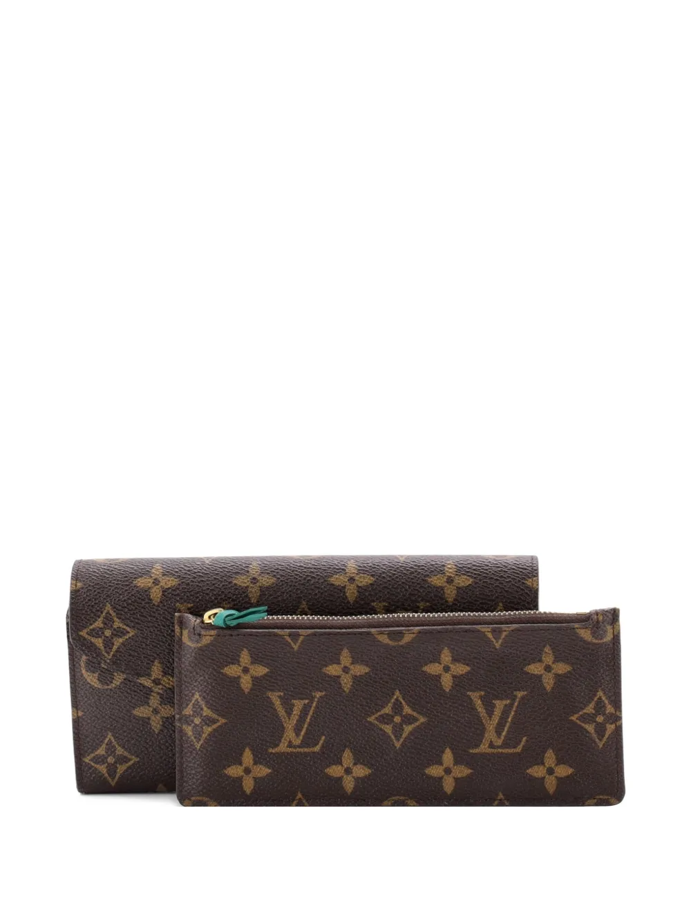 Pre-owned Louis Vuitton Emilie Wallet Monogram Canvas Small Wallets In Brown