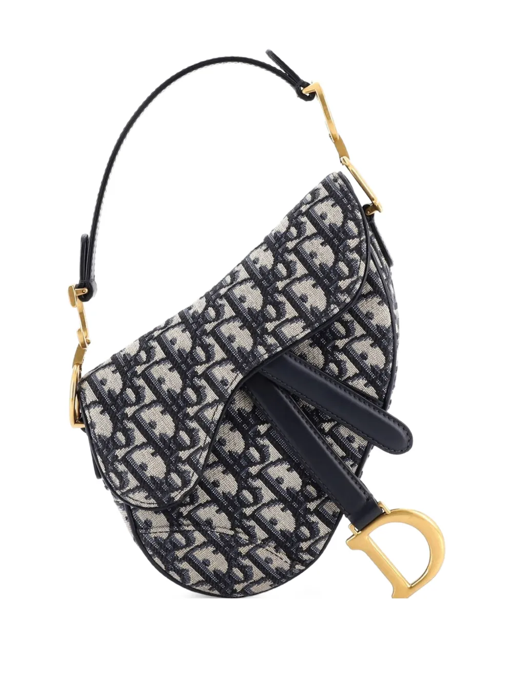 Christian Dior Pre-Owned Saddle Handbag Oblique Canvas Mini shoulder bag - Blu