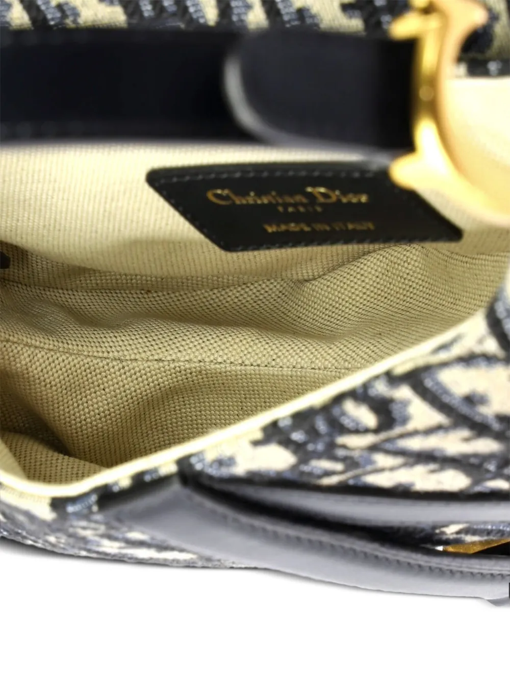 Christian Dior Pre-Owned Bolsa De Hombro Saddle Oblique Mini De