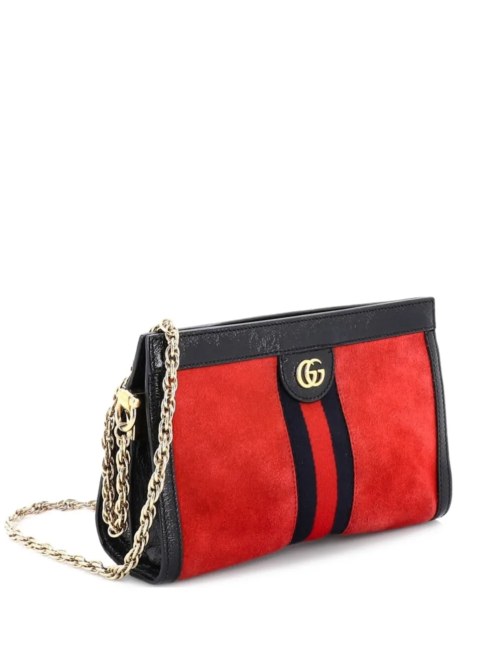Gucci Pre-Owned Ophidia Chain Suede Small shoulder bag - Rosso
