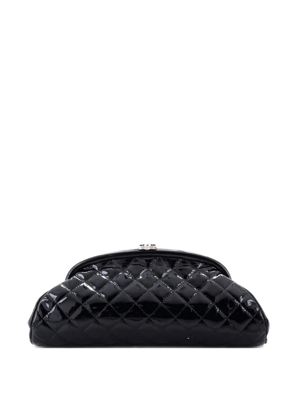 CHANEL Pre-Owned Timeless Quilted Patent clutch bag - Nero