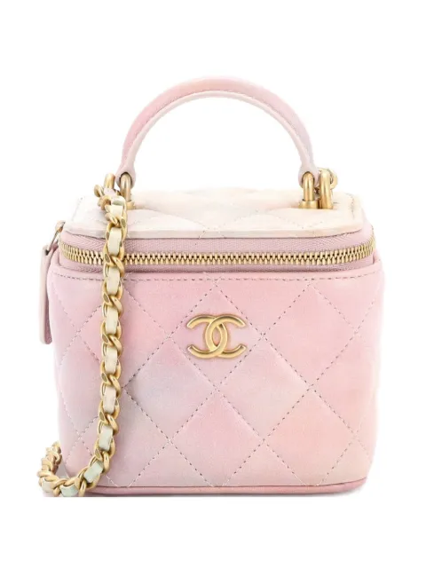 CHANEL Pre-Owned bandolera Classic Vanity Case mini de piel de borrego con cadena y diseño acolchado